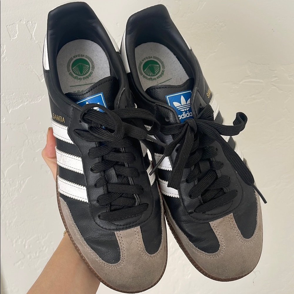 Adidas Samba Black, White, and Grey Shoes